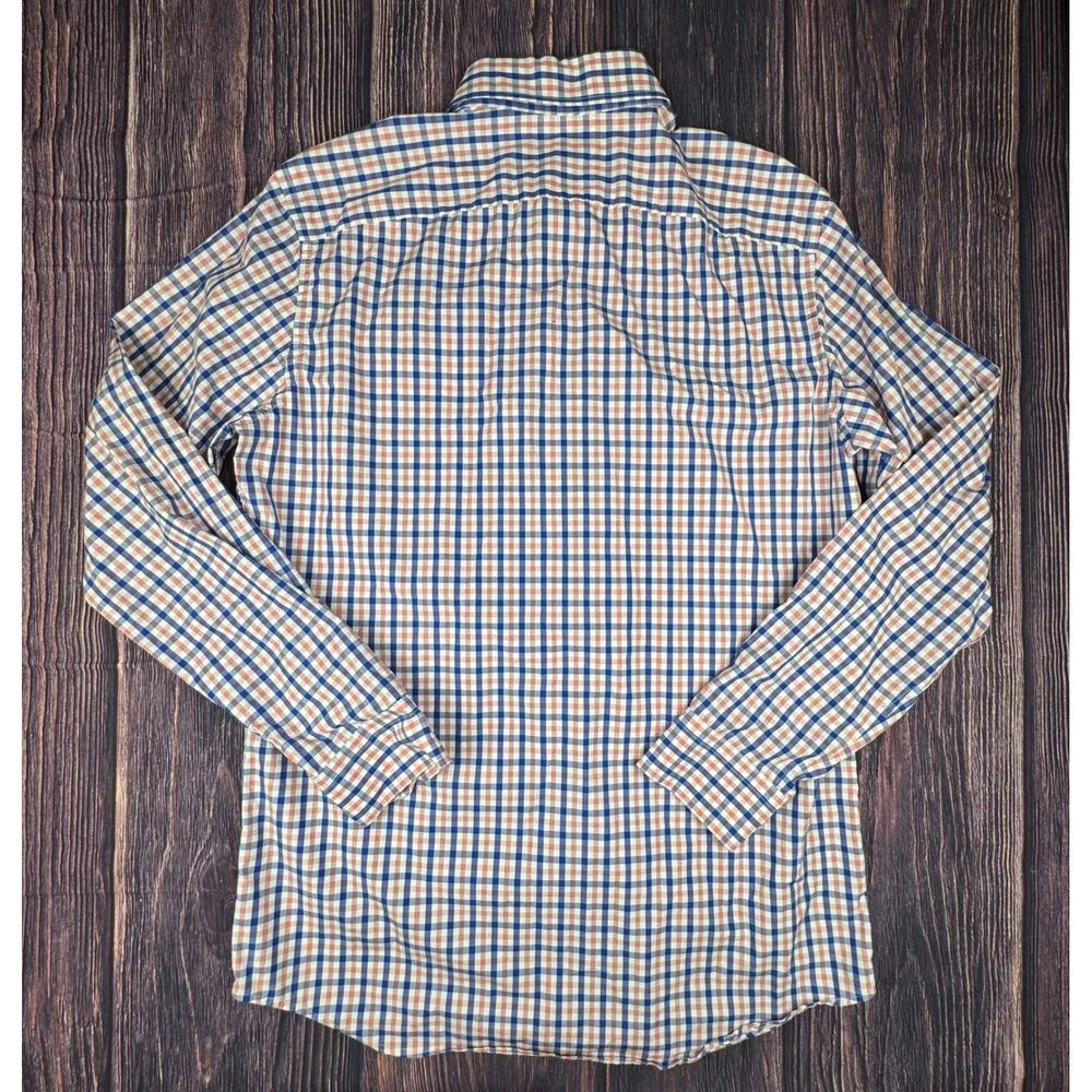 Banana Republic Camden Fit Shirt M Supima Cotton Gingham Buffalo Check Lot of 2